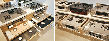 最新ガス機器展示コーナー
